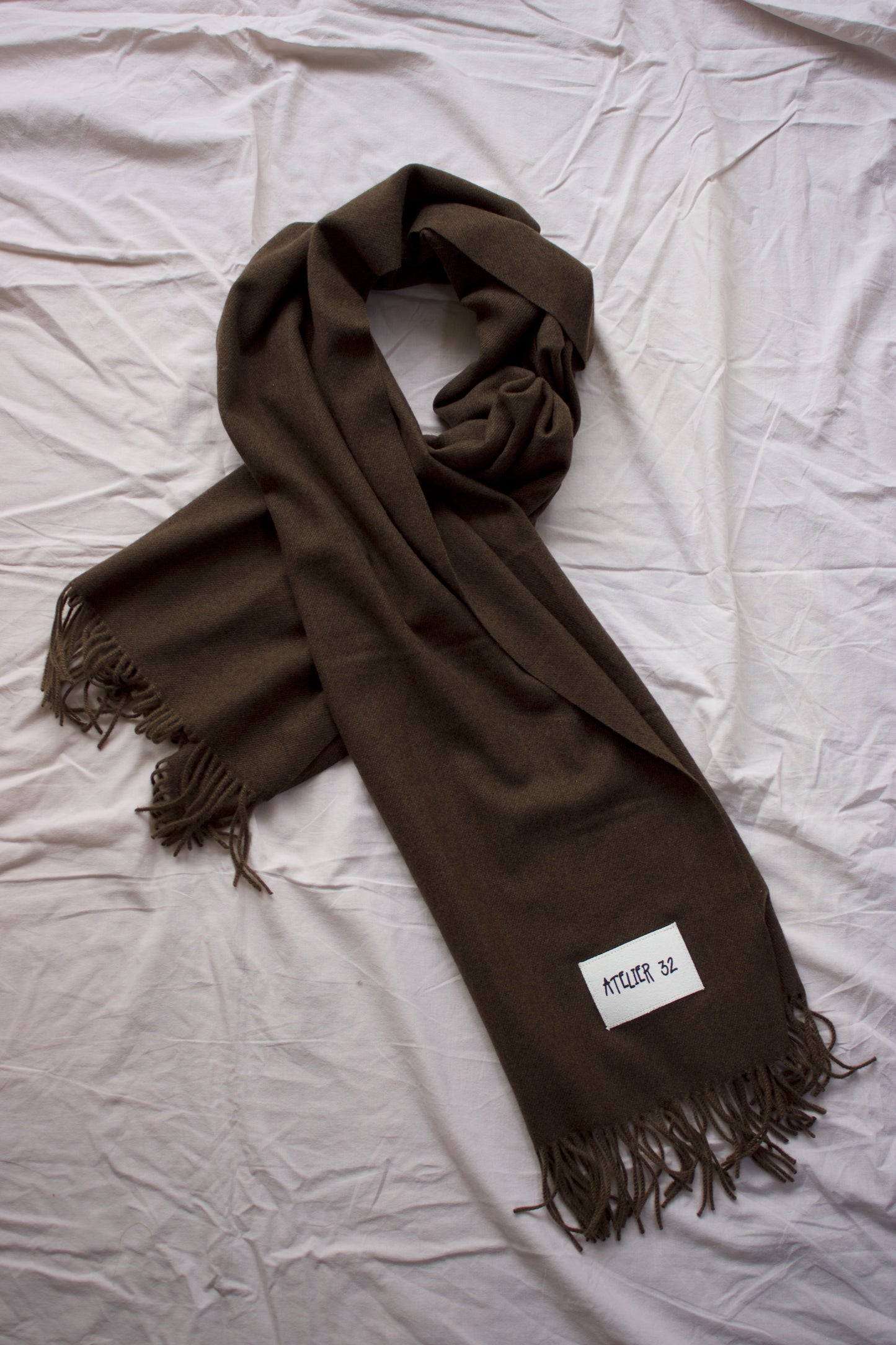 Écharpe marron "l'Art de créer"