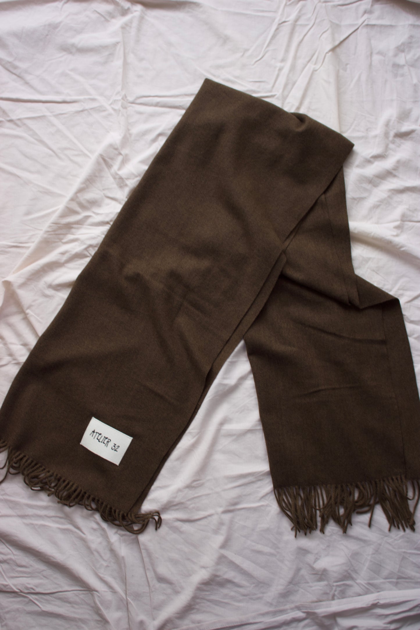 Écharpe marron "l'Art de créer"